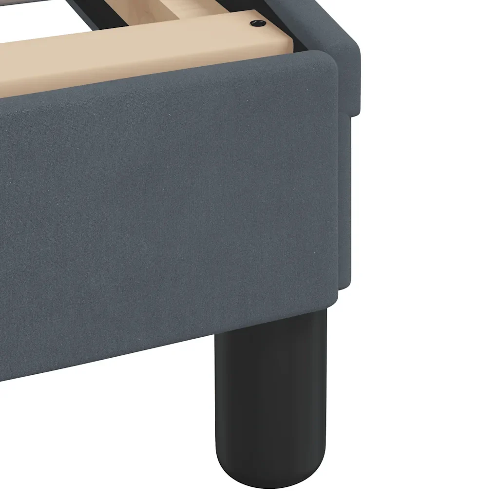 Letto singolo | Letto per adulti | Giroletto senza Materasso Grigio Scuro 100x200 cm Velluto - Image 9