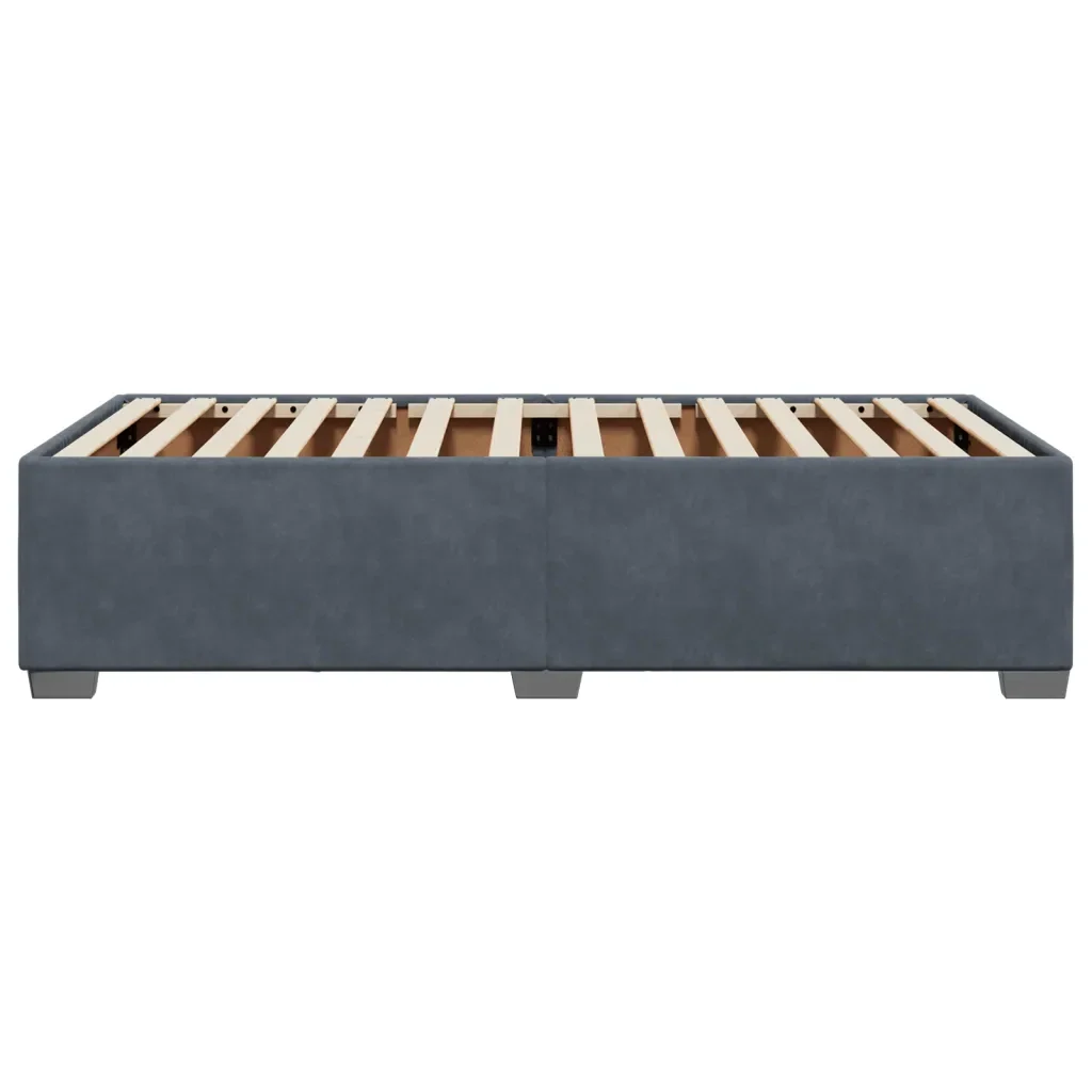 Letto singolo | Letto per adulti | Giroletto senza Materasso Grigio Scuro 100x200 cm Velluto - Image 5