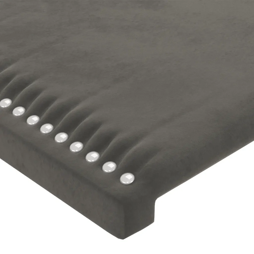 Letto singolo | Letto per adulti | Giroletto senza Materasso Grigio Scuro 100x200 cm Velluto - Image 10