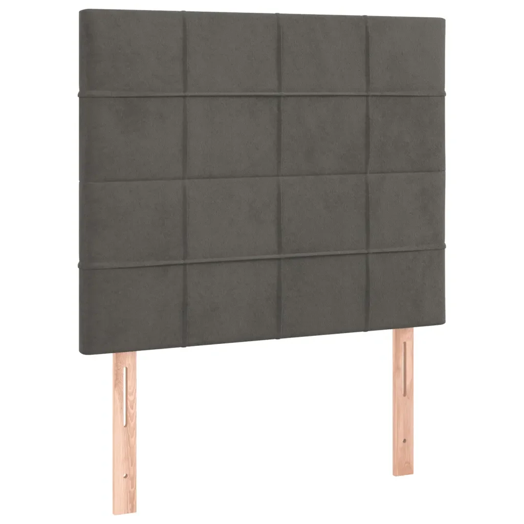 Letto singolo | Letto per adulti | Giroletto senza Materasso Grigio Scuro 100x200 cm Velluto - Image 8