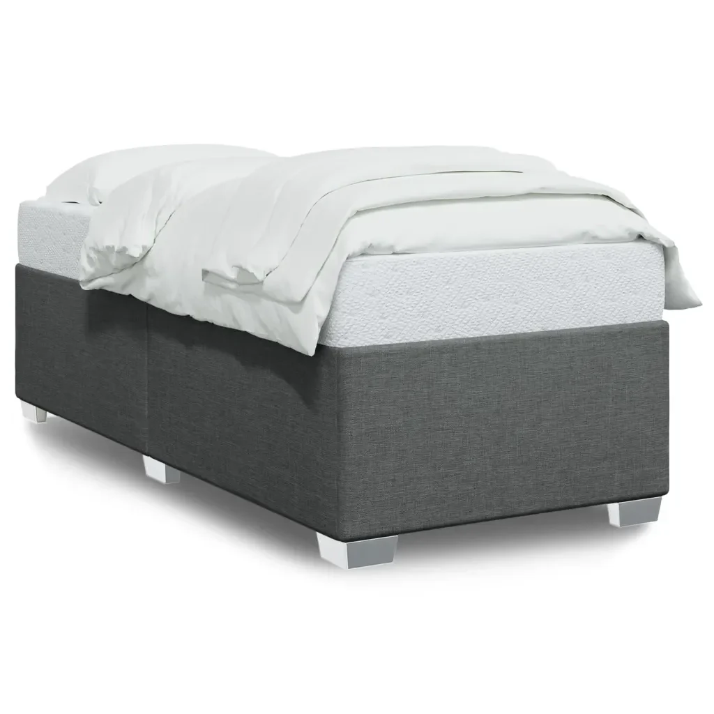 Letto singolo | Letto per adulti | Giroletto senza Materasso Grigio Scuro 80x200 cm Tessuto