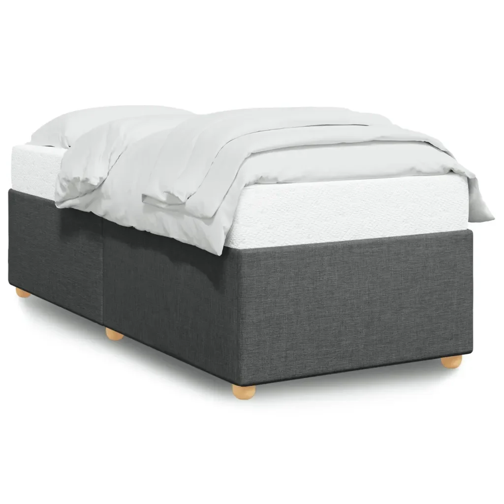Letto singolo | Letto per adulti | Giroletto senza Materasso Grigio Scuro 80x200 cm Tessuto