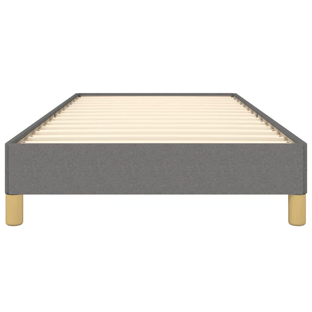 Letto singolo | Letto per adulti | Giroletto senza Materasso Grigio Scuro 80x200 cm Tessuto - Image 5