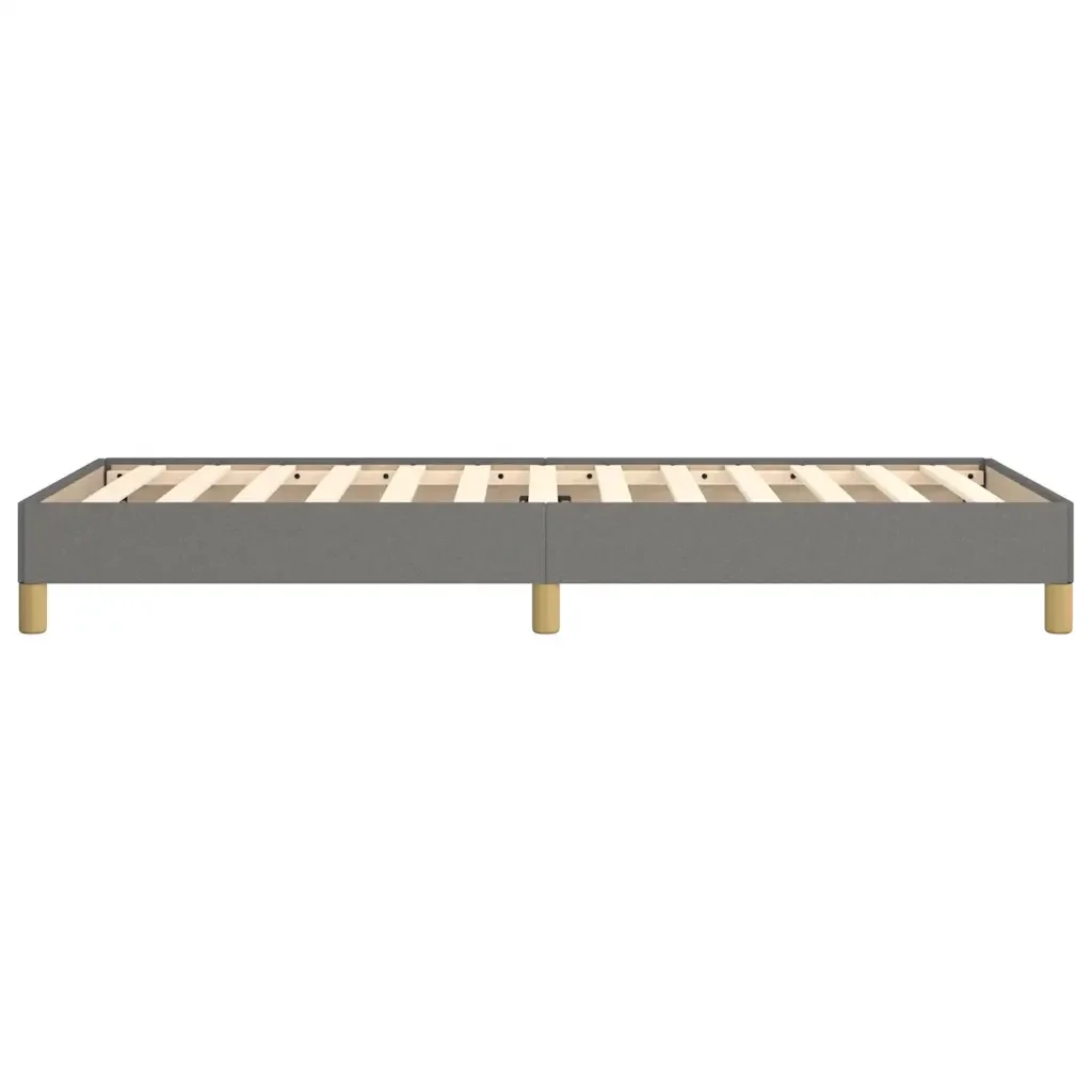 Letto singolo | Letto per adulti | Giroletto senza Materasso Grigio Scuro 80x200 cm Tessuto - Image 6