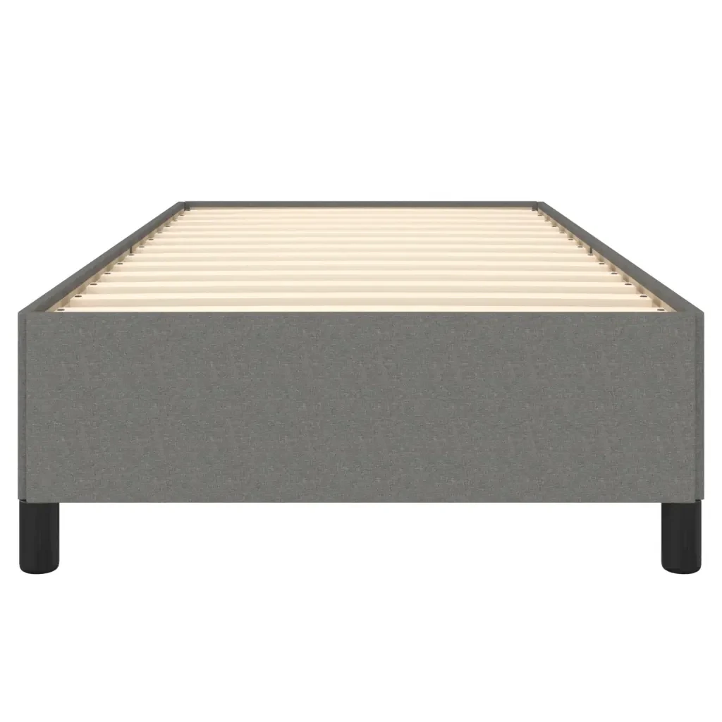 Letto singolo | Letto per adulti | Giroletto senza Materasso Grigio Scuro 80x200 cm Tessuto - Image 5