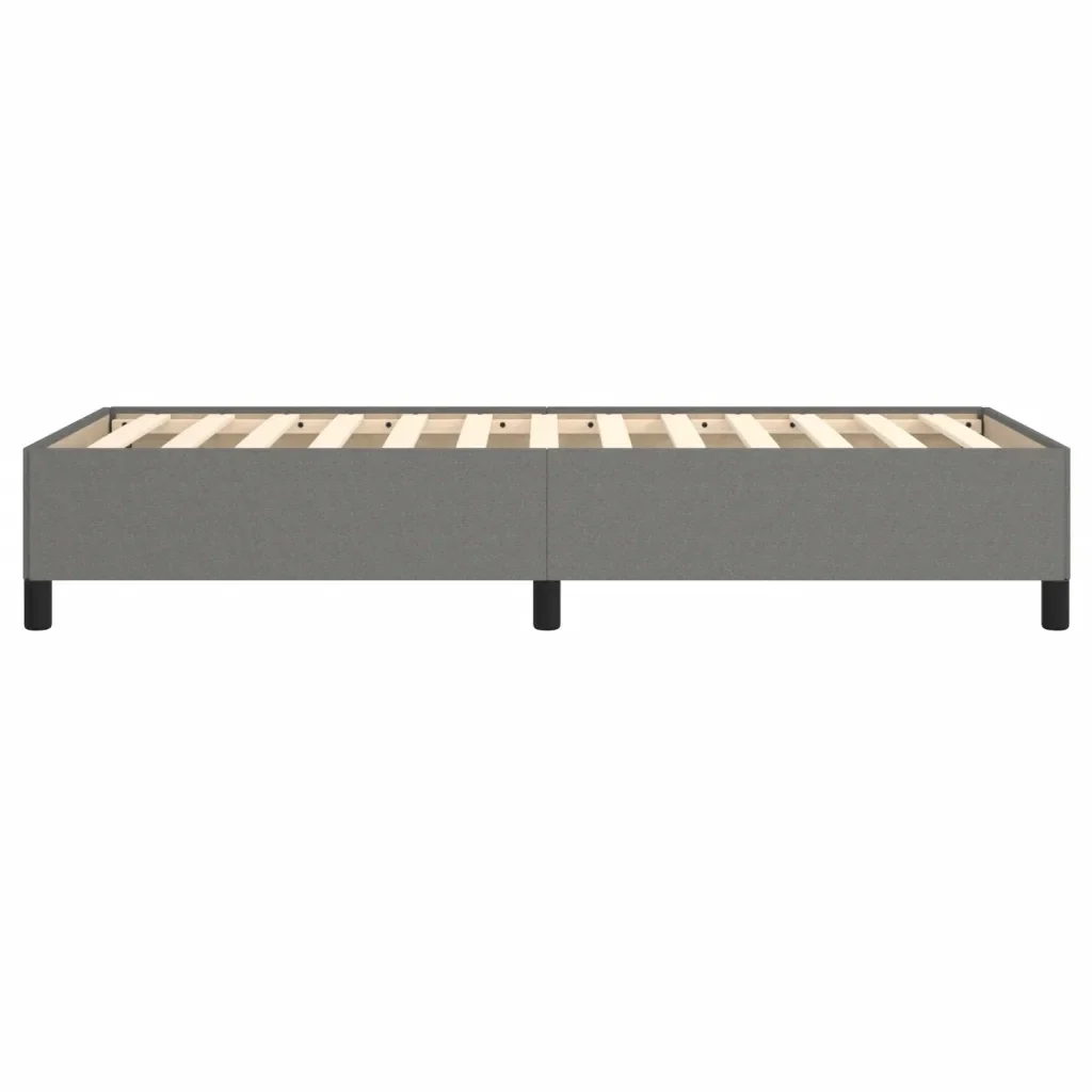 Letto singolo | Letto per adulti | Giroletto senza Materasso Grigio Scuro 80x200 cm Tessuto - Image 6