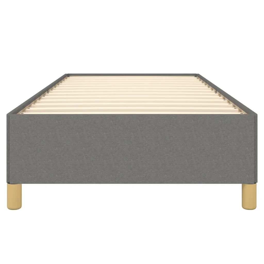 Letto singolo | Letto per adulti | Giroletto senza Materasso Grigio Scuro 80x200 cm Tessuto - Image 5