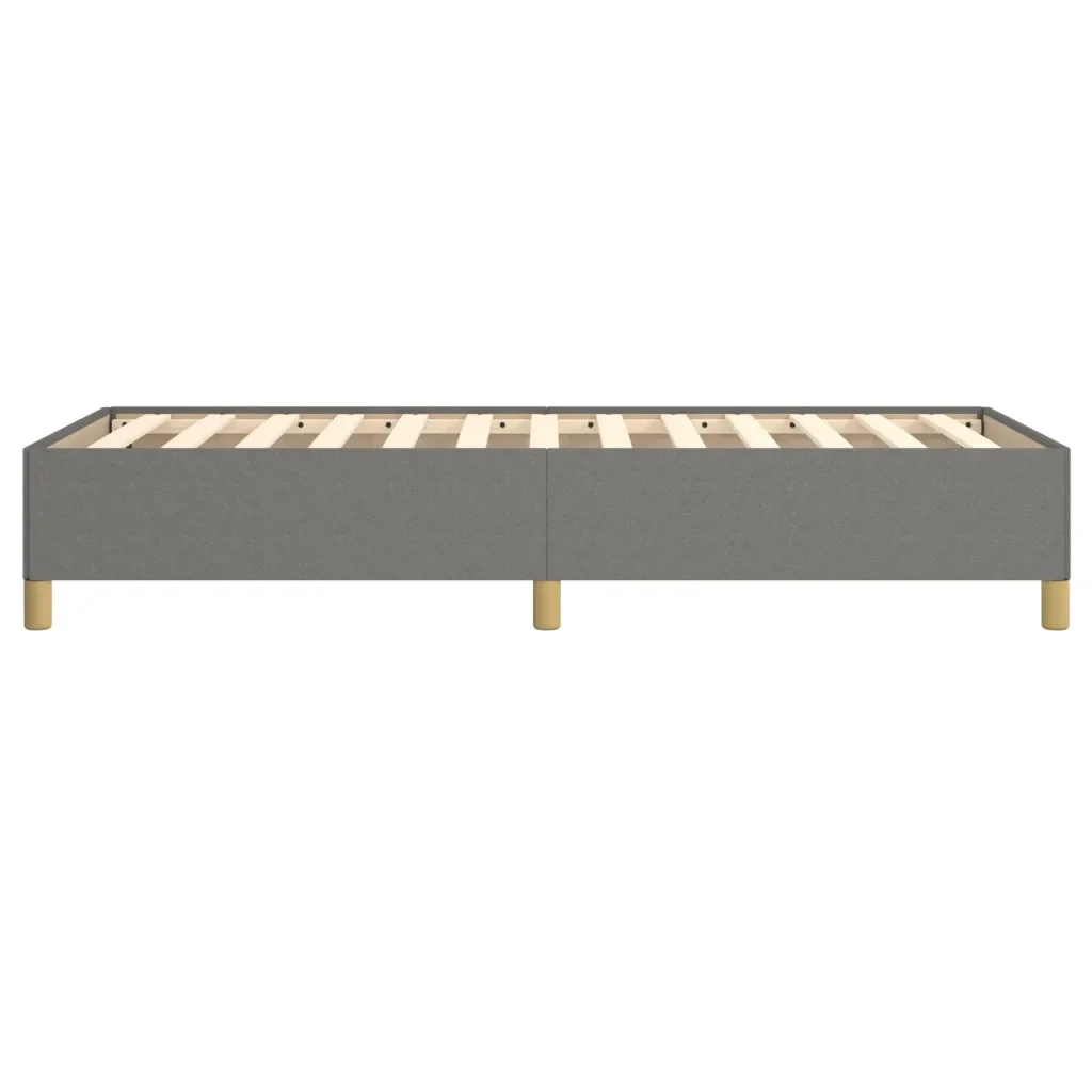 Letto singolo | Letto per adulti | Giroletto senza Materasso Grigio Scuro 80x200 cm Tessuto - Image 6