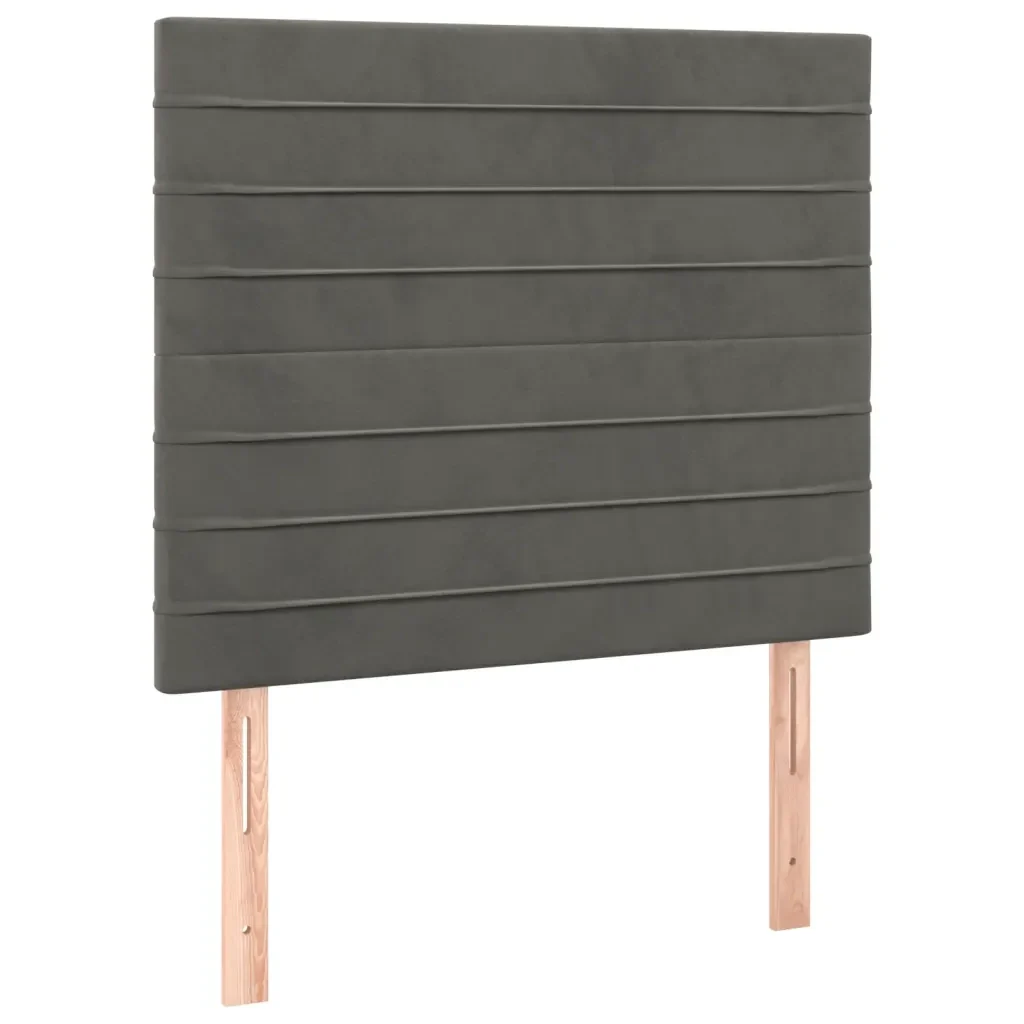 Letto singolo | Letto per adulti | Giroletto senza Materasso Grigio Scuro 80x200 cm Velluto - Image 9