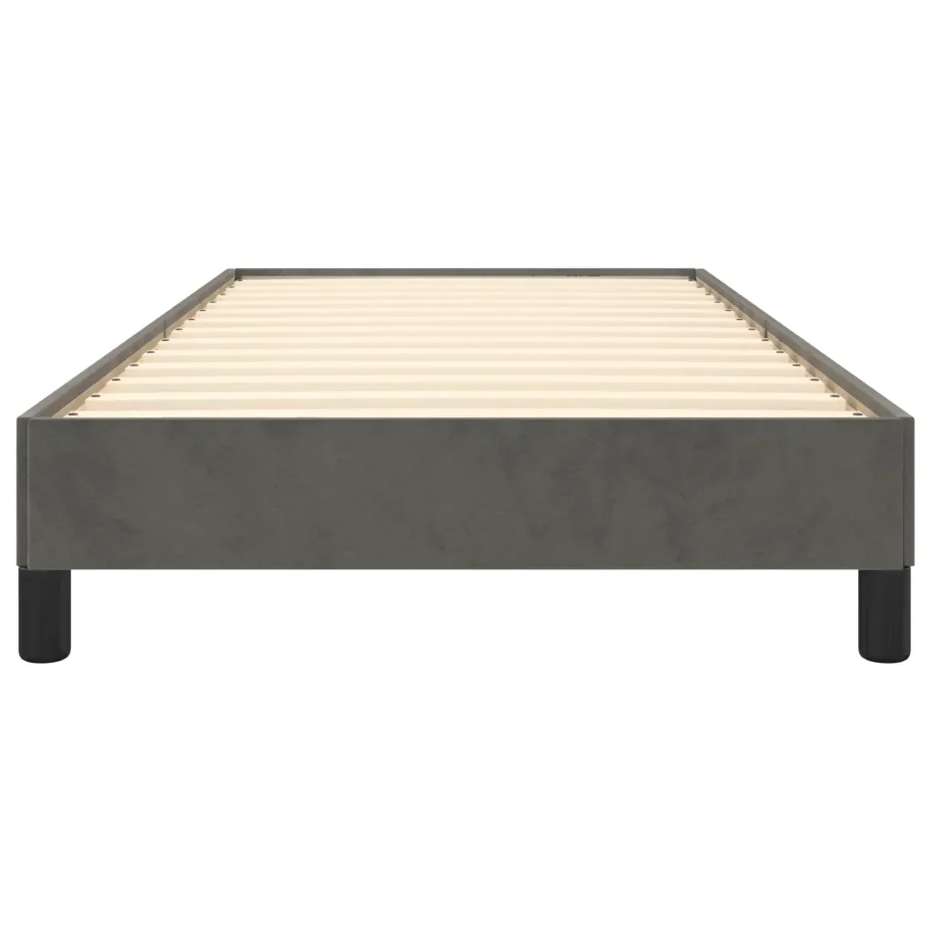 Letto singolo | Letto per adulti | Giroletto senza Materasso Grigio Scuro 80x200 cm Velluto - Image 5