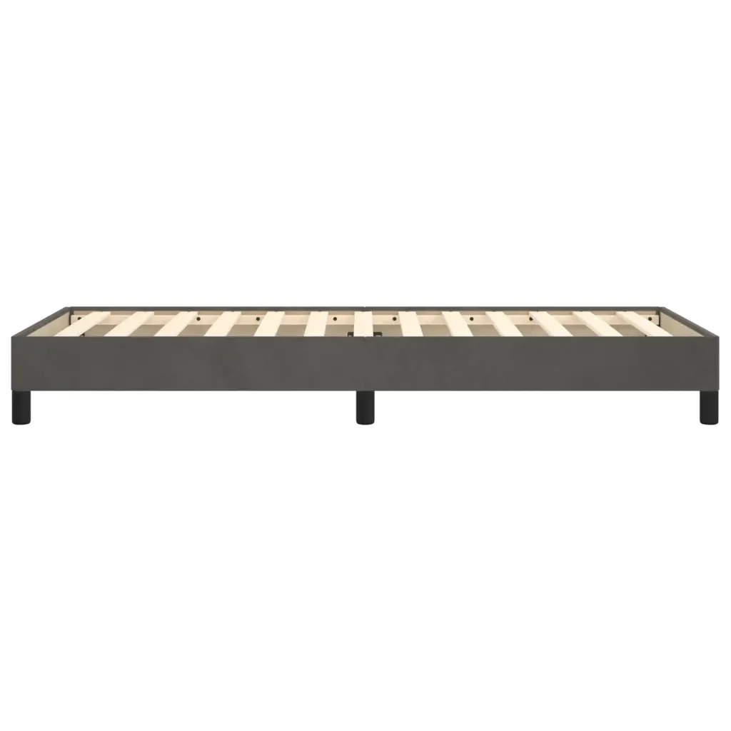 Letto singolo | Letto per adulti | Giroletto senza Materasso Grigio Scuro 80x200 cm Velluto - Image 6