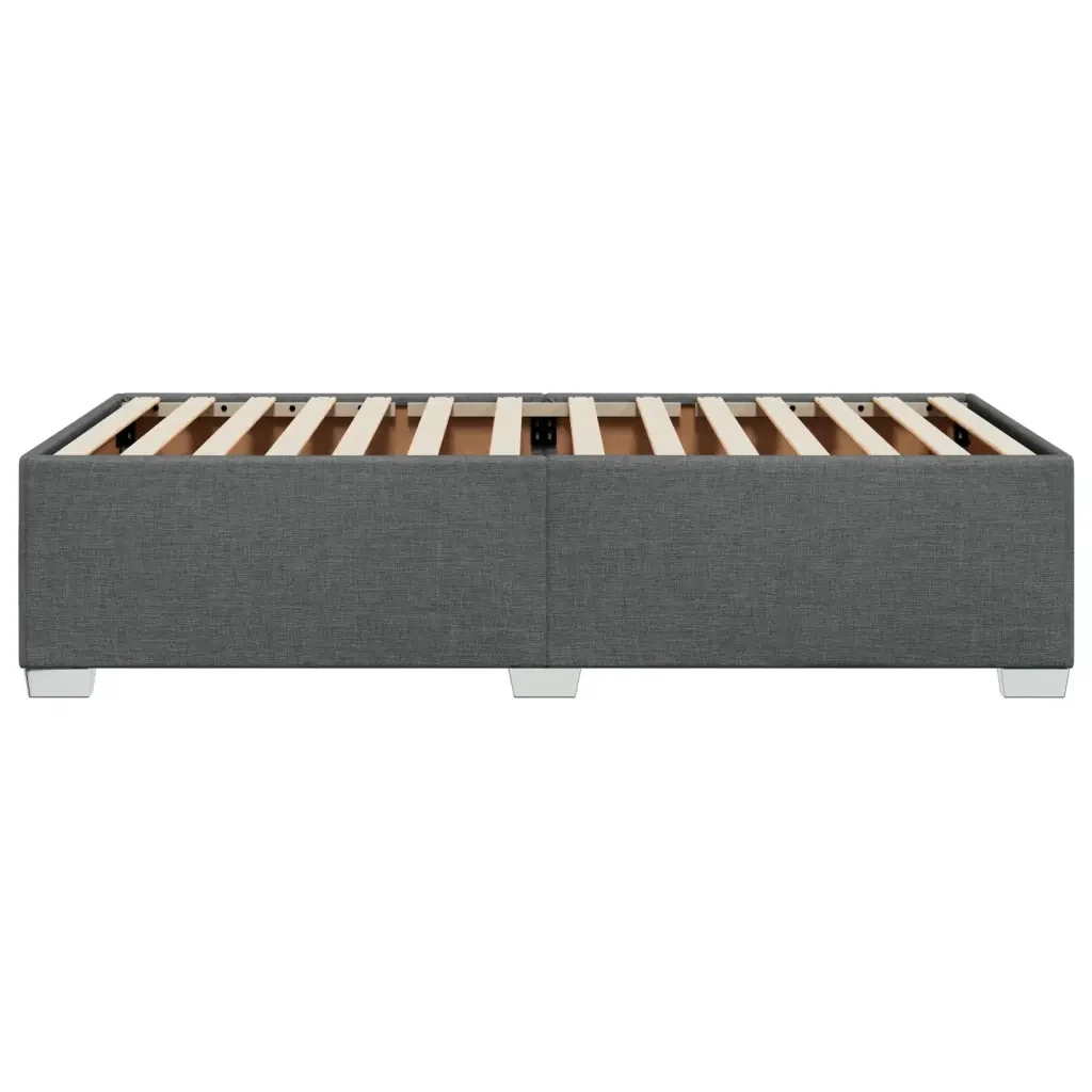 Letto singolo | Letto per adulti | Giroletto senza Materasso Grigio Scuro 90x190 cm Tessuto - Image 5