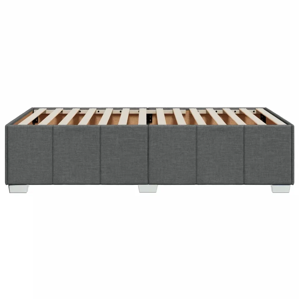 Letto singolo | Letto per adulti | Giroletto senza Materasso Grigio Scuro 90x190 cm Tessuto - Image 5
