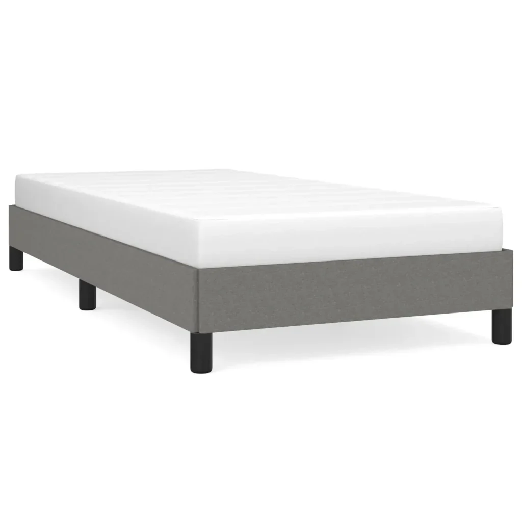 Letto singolo | Letto per adulti | Giroletto senza Materasso Grigio Scuro 90x190 cm Tessuto