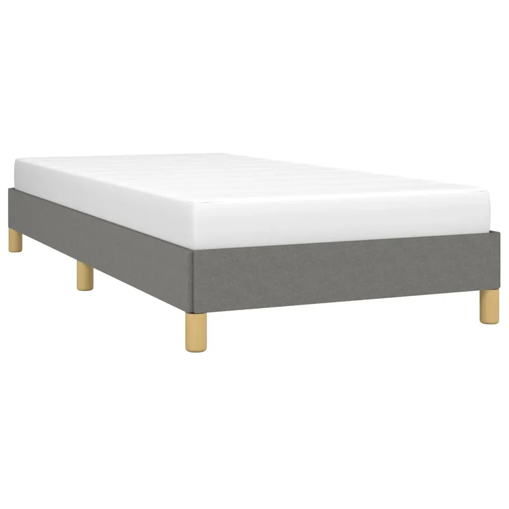 Letto singolo | Letto per adulti | Giroletto senza Materasso Grigio Scuro 90x190 cm Tessuto - Image 3