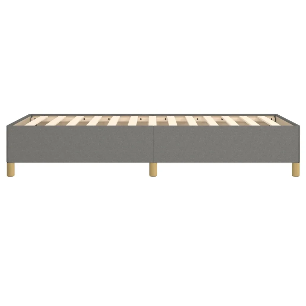 Letto singolo | Letto per adulti | Giroletto senza Materasso Grigio Scuro 90x190 cm Tessuto - Image 6