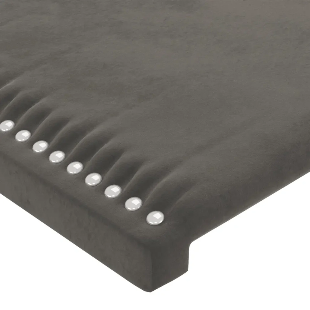 Letto singolo | Letto per adulti | Giroletto senza Materasso Grigio Scuro 90x190 cm Velluto - Image 10