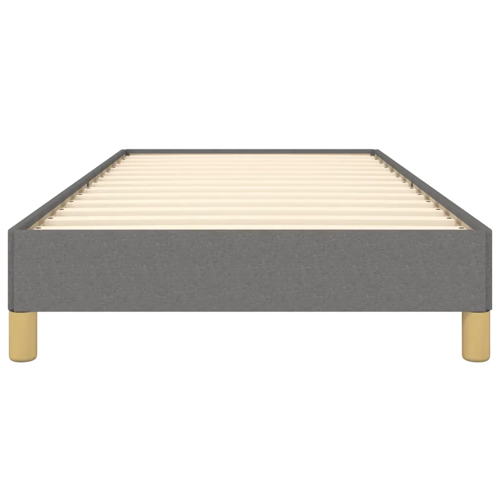 Letto singolo | Letto per adulti | Giroletto senza Materasso Grigio Scuro 90x200 cm Tessuto - Image 5