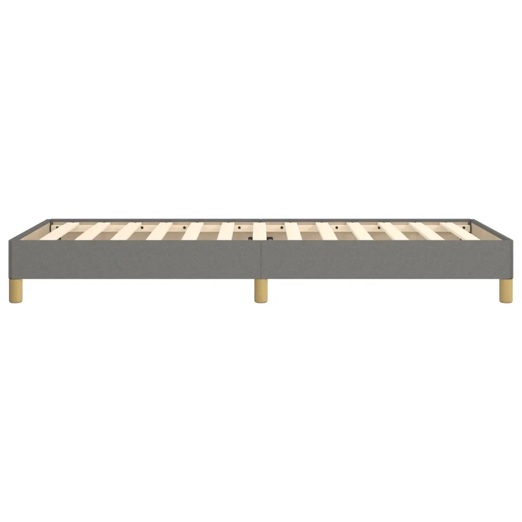 Letto singolo | Letto per adulti | Giroletto senza Materasso Grigio Scuro 90x200 cm Tessuto - Image 6