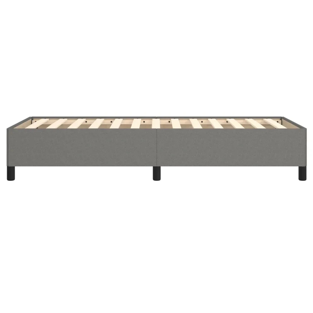 Letto singolo | Letto per adulti | Giroletto senza Materasso Grigio Scuro 90x200 cm Tessuto - Image 6