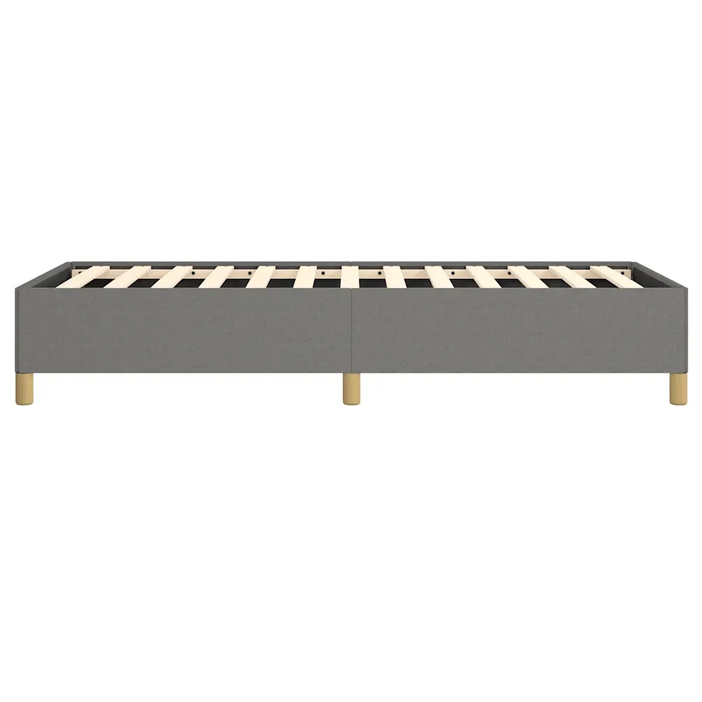 Letto singolo | Letto per adulti | Giroletto senza Materasso Grigio Scuro 90x200 cm Tessuto - Image 6