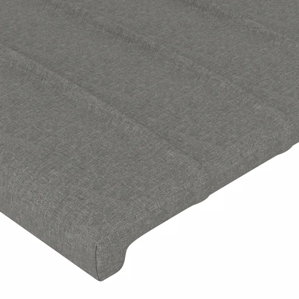 Letto singolo | Letto per adulti | Giroletto senza Materasso Grigio Scuro 90x200 cm Tessuto - Image 10