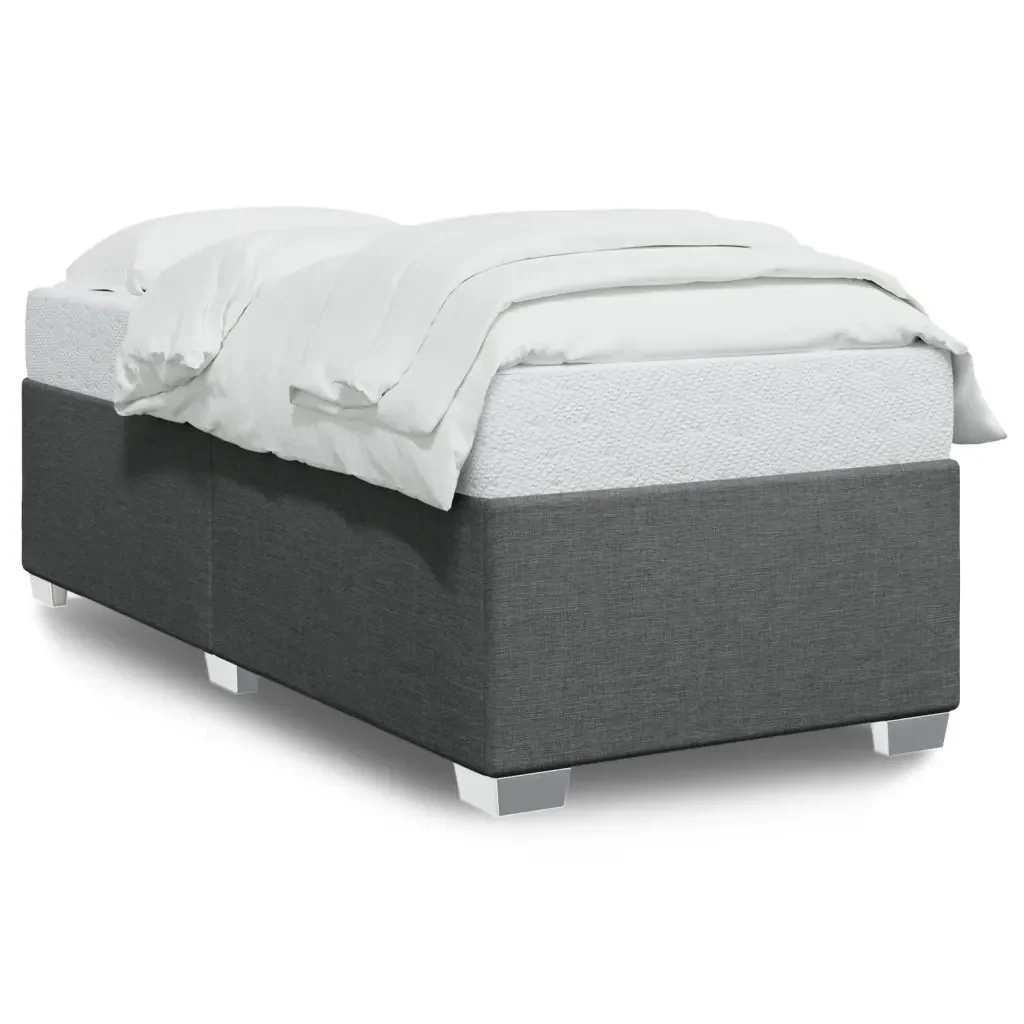Letto singolo | Letto per adulti | Giroletto senza Materasso Grigio Scuro 90x200 cm Tessuto