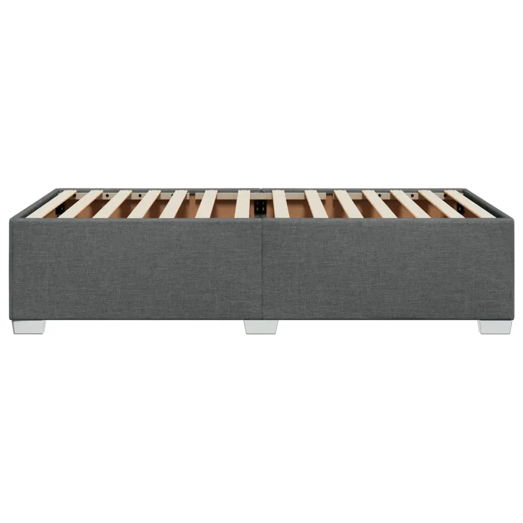 Letto singolo | Letto per adulti | Giroletto senza Materasso Grigio Scuro 90x200 cm Tessuto - Image 5