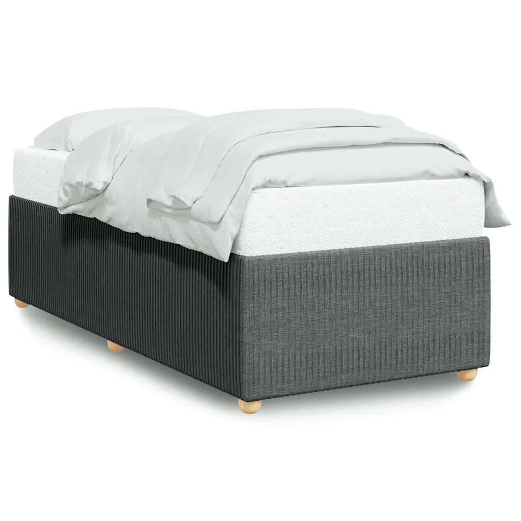 Letto singolo | Letto per adulti | Giroletto senza Materasso Grigio Scuro 90x200 cm Tessuto