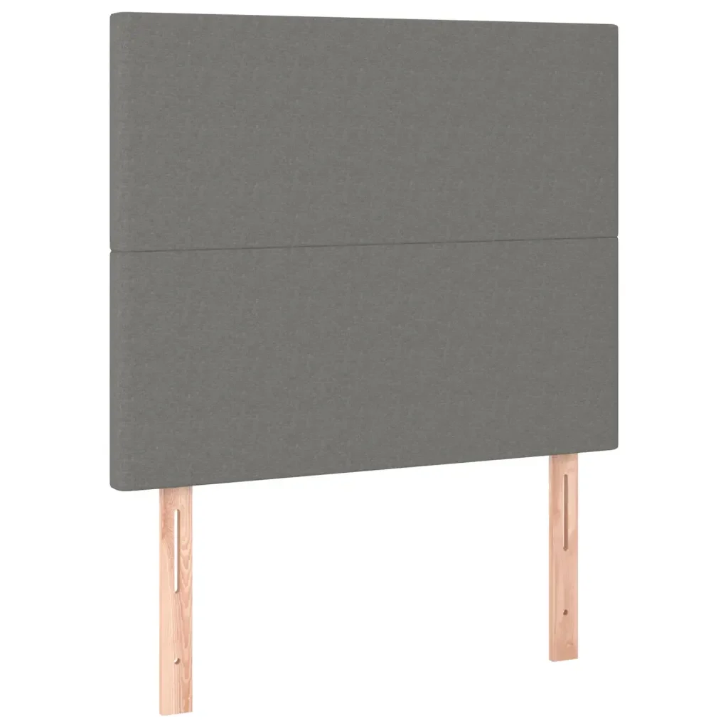Letto singolo | Letto per adulti | Giroletto senza Materasso Grigio Scuro 90x200 cm Tessuto - Image 9