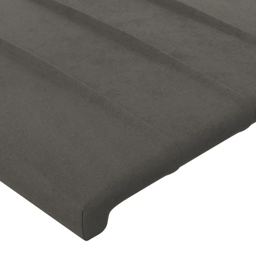 Letto singolo | Letto per adulti | Giroletto senza Materasso Grigio Scuro 90x200 cm Velluto - Image 10