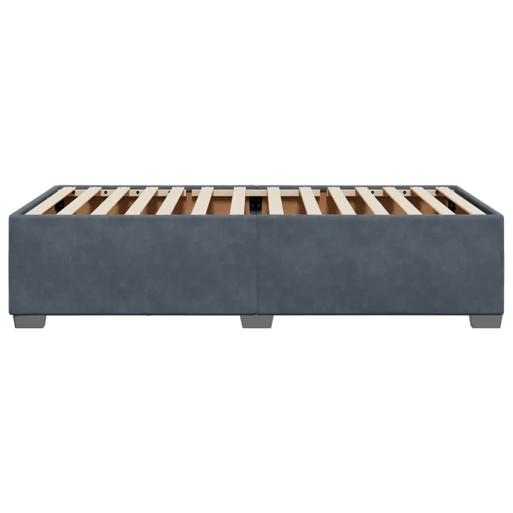 Letto singolo | Letto per adulti | Giroletto senza Materasso Grigio Scuro 90x200 cm Velluto - Image 5