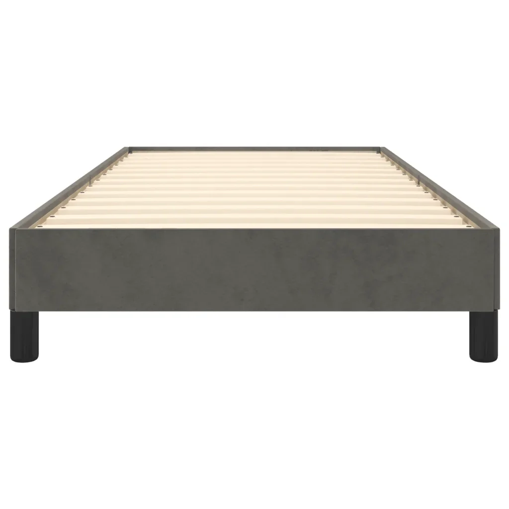 Letto singolo | Letto per adulti | Giroletto senza Materasso Grigio Scuro 90x200 cm Velluto - Image 5