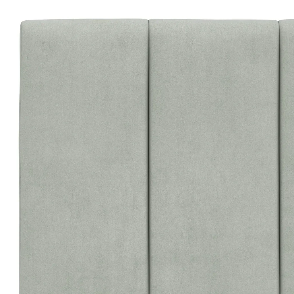 Letto singolo | Letto per adulti | Giroletto senza Materasso Hanko Grigio Chiaro 100x200 cm Velluto - Image 10