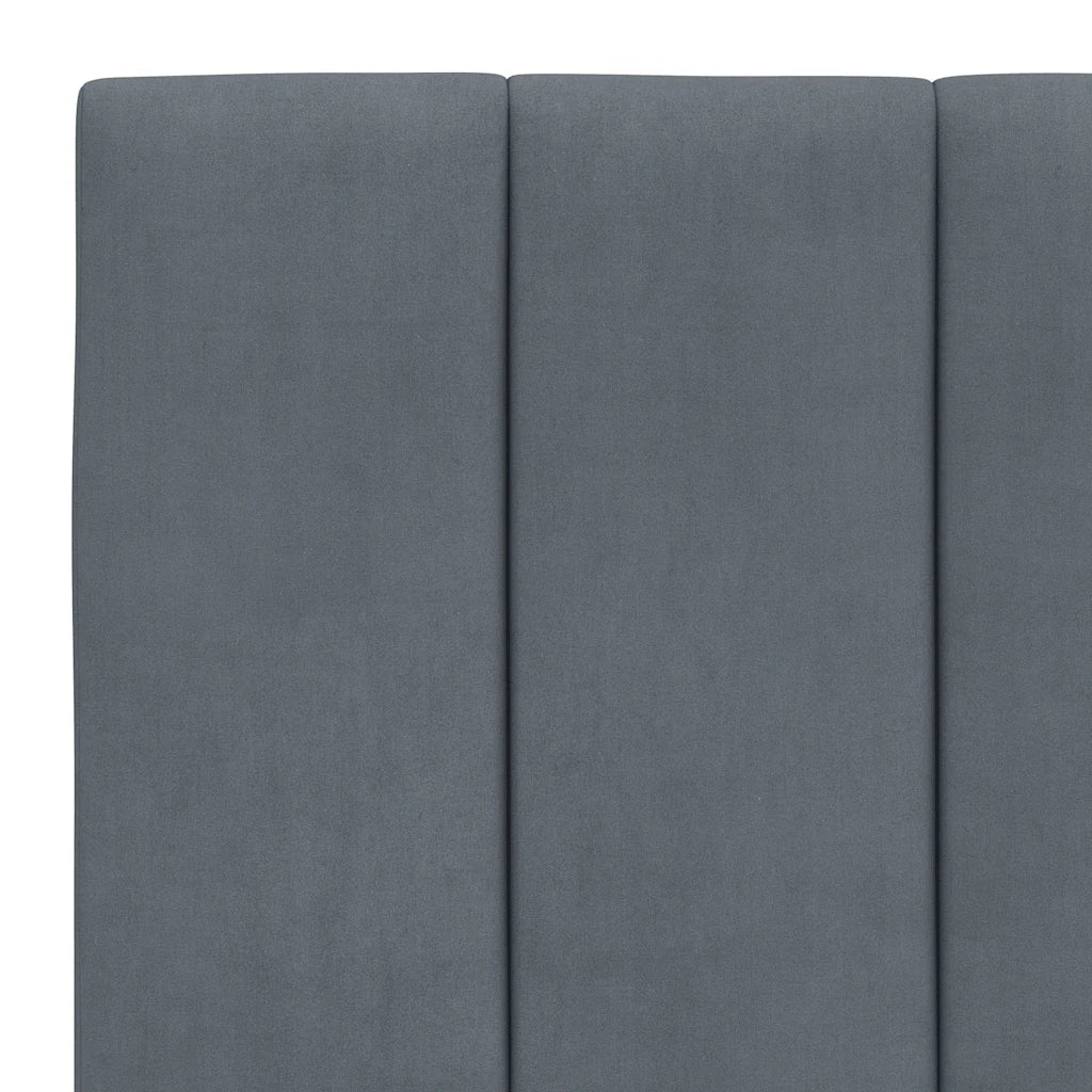 Letto singolo | Letto per adulti | Giroletto senza Materasso Hanko Grigio Scuro 90x200 cm Velluto - Image 10