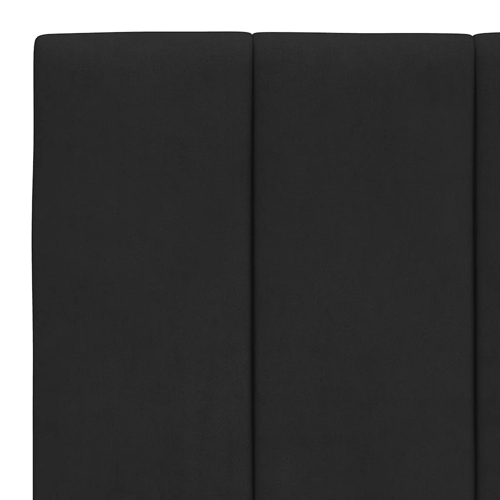 Letto singolo | Letto per adulti | Giroletto senza Materasso Hanko Nero 100x200 cm in Velluto - Image 10