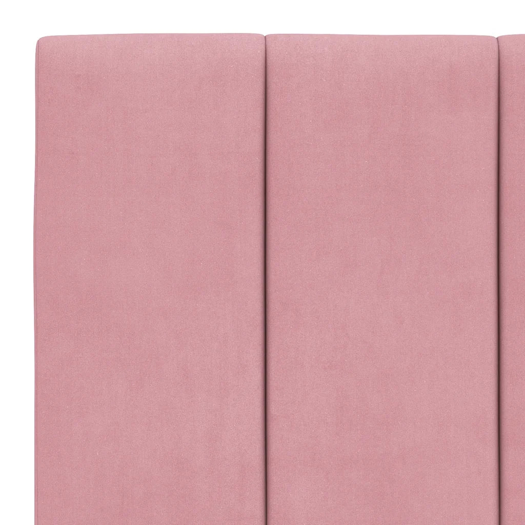 Letto singolo | Letto per adulti | Giroletto senza Materasso Hanko Rosa 100x200 cm in Velluto - Image 10