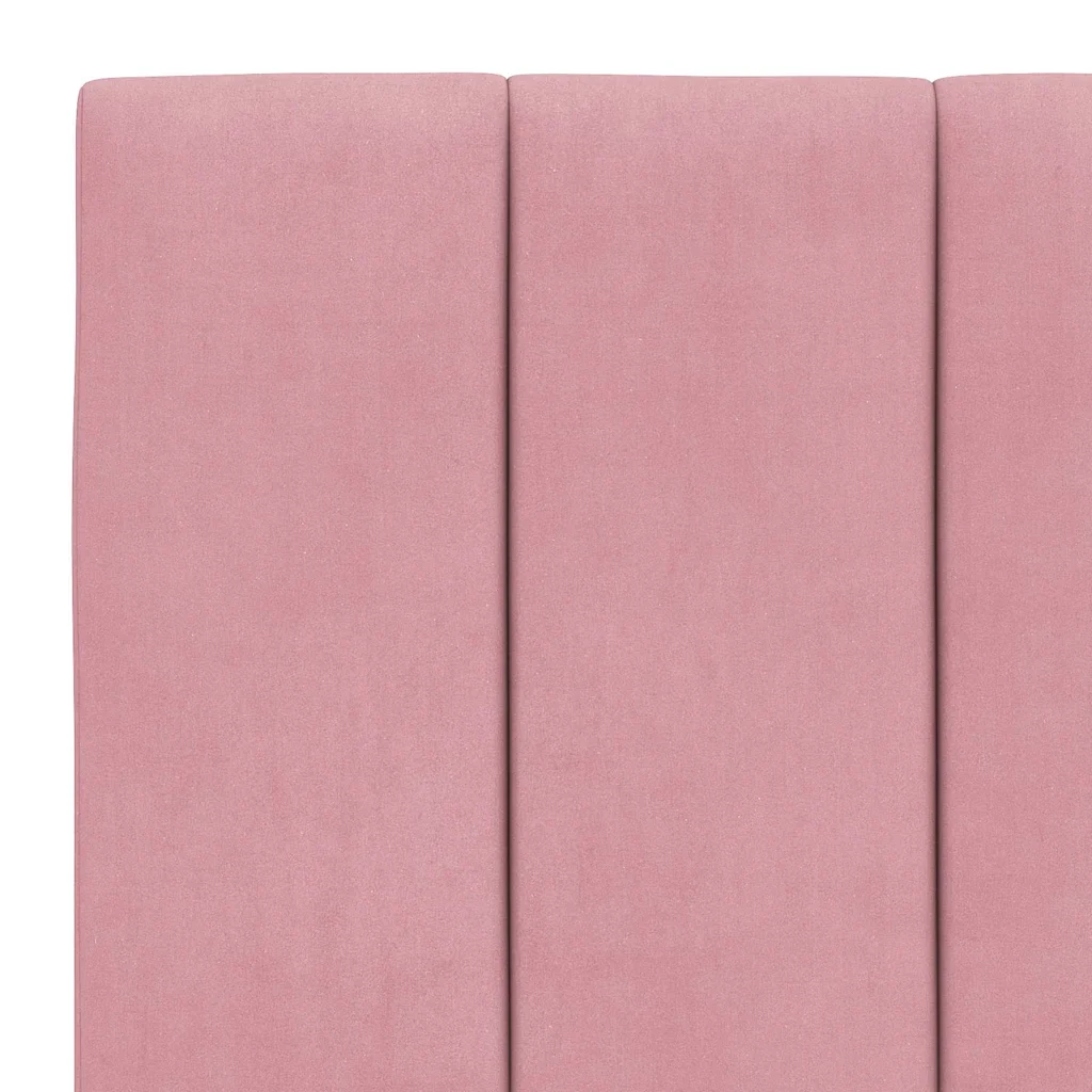 Letto singolo | Letto per adulti | Giroletto senza Materasso Hanko Rosa 90x190 cm in Velluto - Image 10