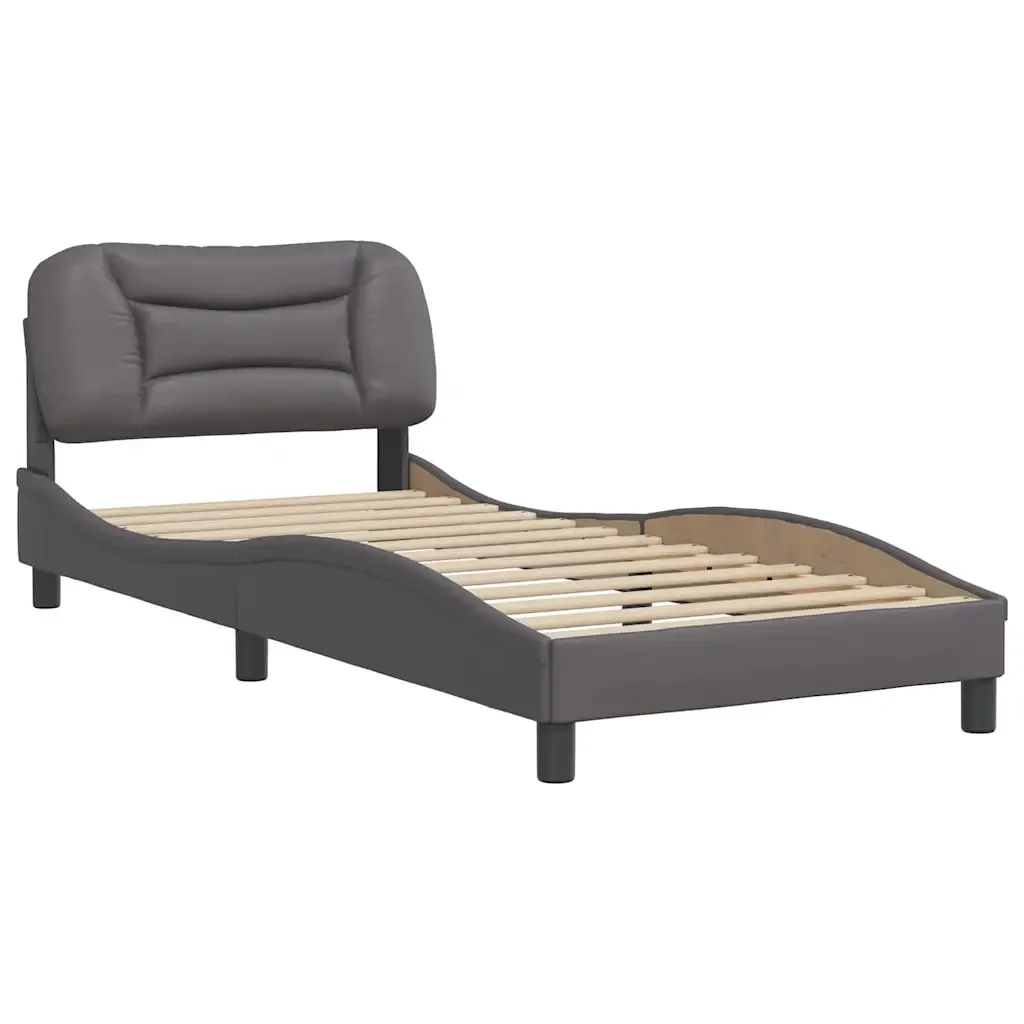 Letto singolo | Letto per adulti | Giroletto senza Materasso Hvar Crema 80x200 cm in Similpelle - Image 3