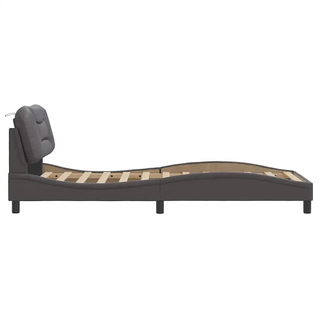 Letto singolo | Letto per adulti | Giroletto senza Materasso Hvar Crema 80x200 cm in Similpelle - Image 7