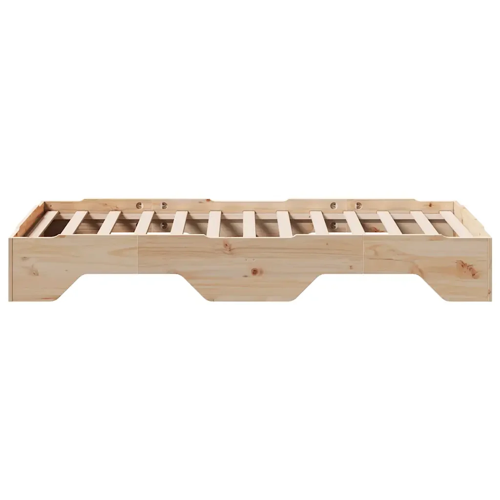 Letto singolo | Letto per adulti | Giroletto senza Materasso Impilabile 75x190 cm Legno Massello - Image 6