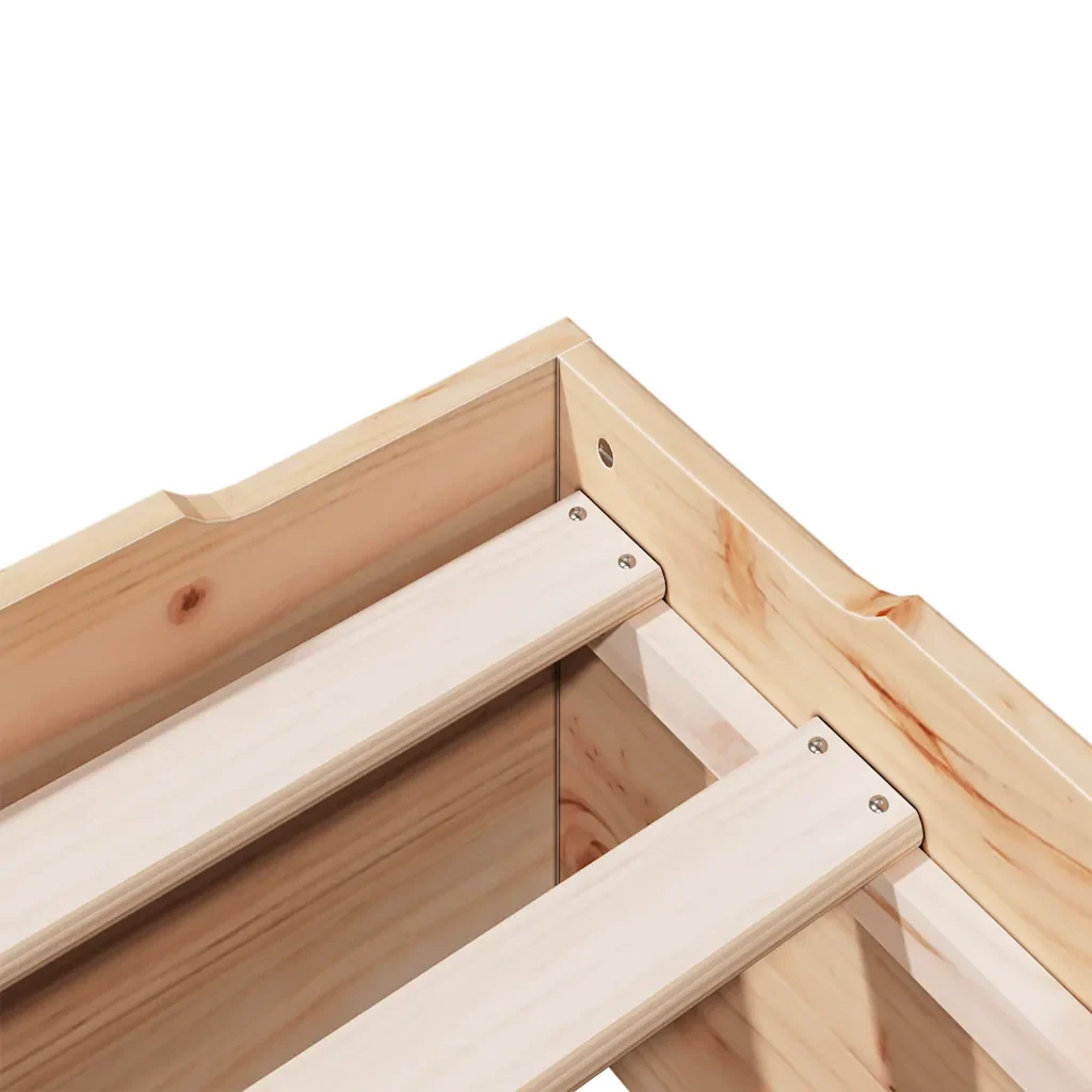 Letto singolo | Letto per adulti | Giroletto senza Materasso Impilabile 75x190 cm Legno Massello - Image 9