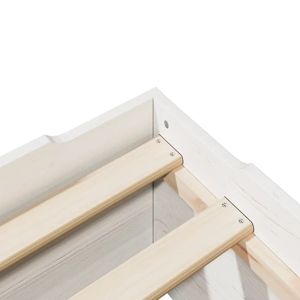 Letto singolo | Letto per adulti | Giroletto senza Materasso Impilabile Bianco 90x190 cm Legno - Image 9