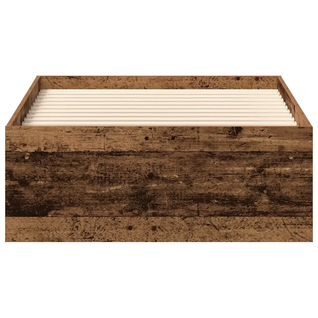Letto singolo | Letto per adulti | Giroletto senza Materasso Legno Antico 100x200cm in Truciolato - Image 5