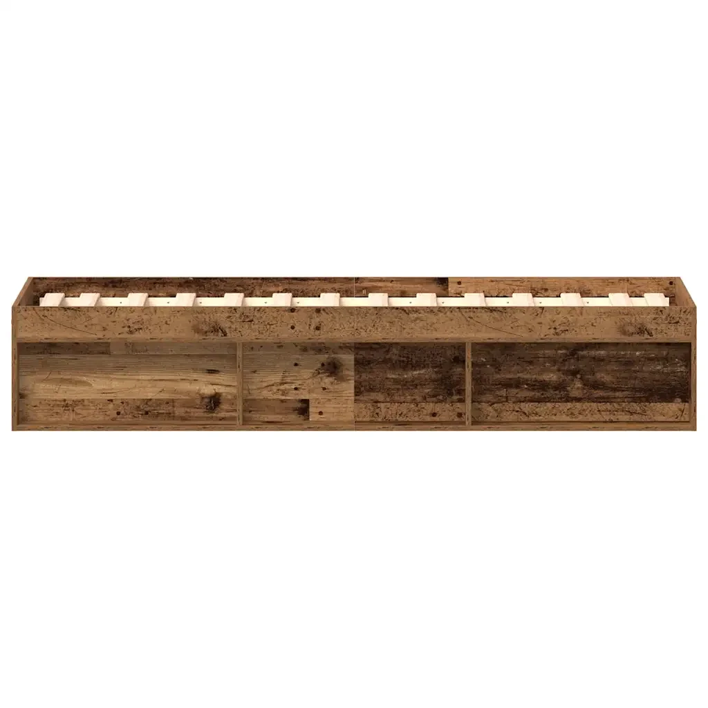 Letto singolo | Letto per adulti | Giroletto senza Materasso Legno Antico 100x200cm in Truciolato - Image 6