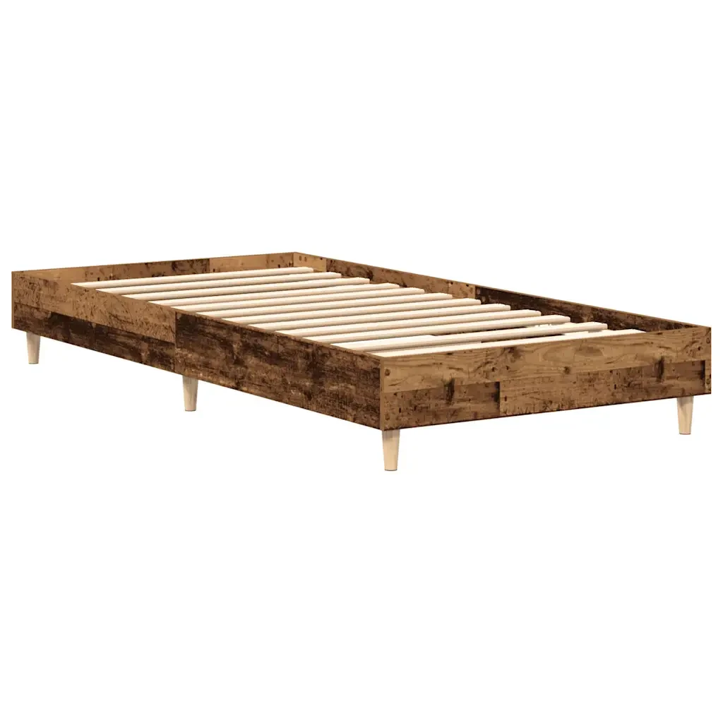 Letto singolo | Letto per adulti | Giroletto senza Materasso Legno Antico 75x190 cm in Truciolato - Image 7