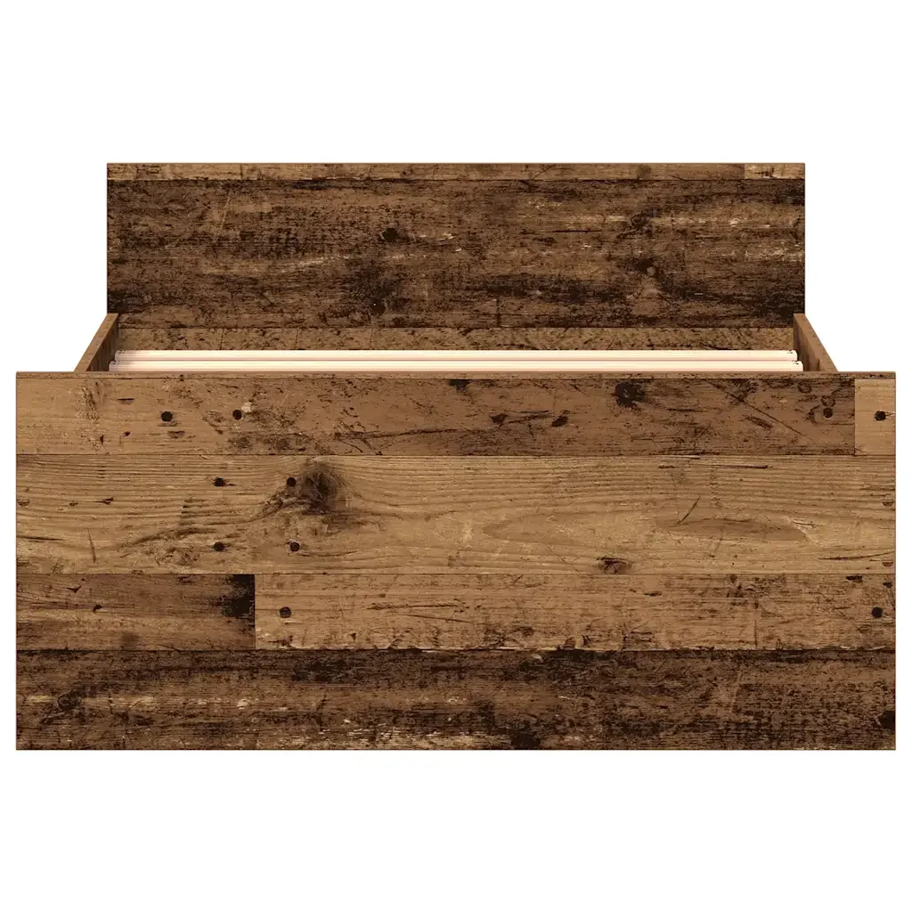 Letto singolo | Letto per adulti | Giroletto senza Materasso Legno Antico 75x190 cm in Truciolato - Image 5