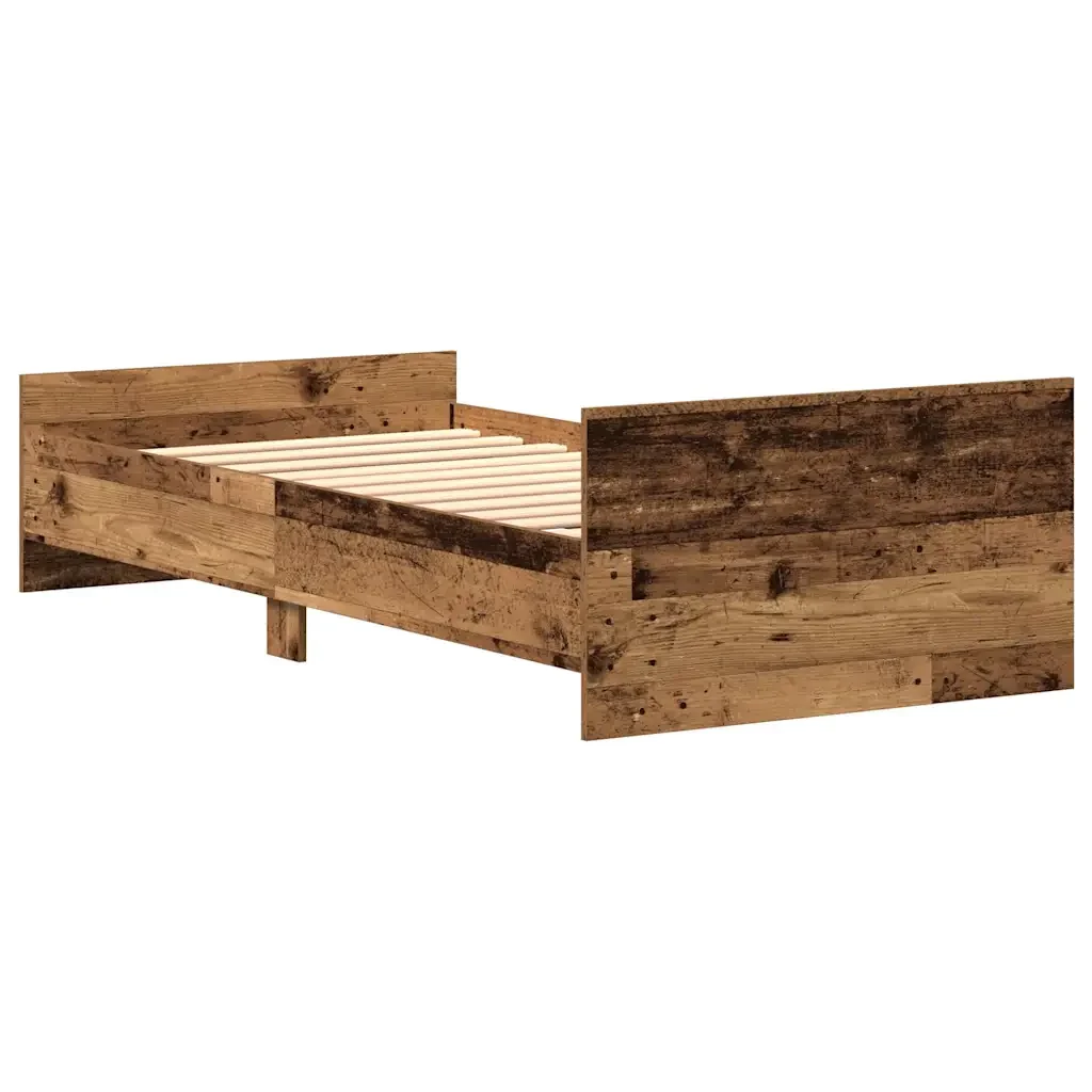 Letto singolo | Letto per adulti | Giroletto senza Materasso Legno Antico 75x190 cm in Truciolato - Image 6