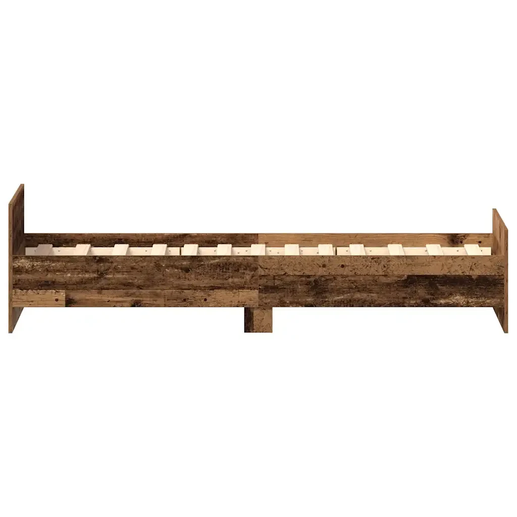 Letto singolo | Letto per adulti | Giroletto senza Materasso Legno Antico 75x190 cm in Truciolato - Image 7