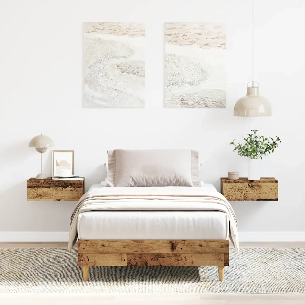 Letto singolo | Letto per adulti | Giroletto senza Materasso Legno Antico 90x190 cm in Truciolato - Image 2
